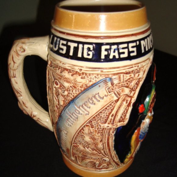 Original KING BEER STEIN Beer Mug Draft Beer Pottery Mug Barware Cup - Picture 2 of 5